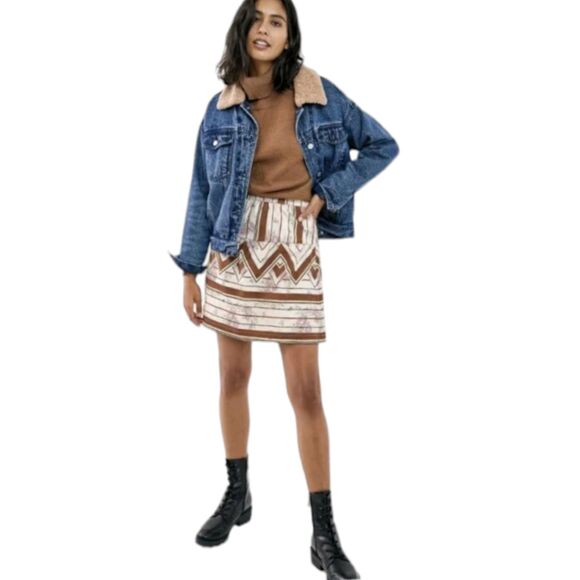 Tiny Dresses & Skirts - NWT XL Tiny Anthropologie Raleigh Cotton Mini Skirt Striped Aztec Southwestern